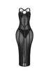 Luminous Pop Mesh Bra Top Midi Dress